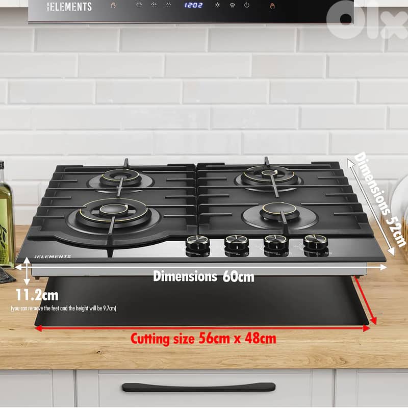 KB ELEMENTS BUILT-IN GAS COOKTOP ( 4 GAS BURNERS ) - ELK130GH4 3