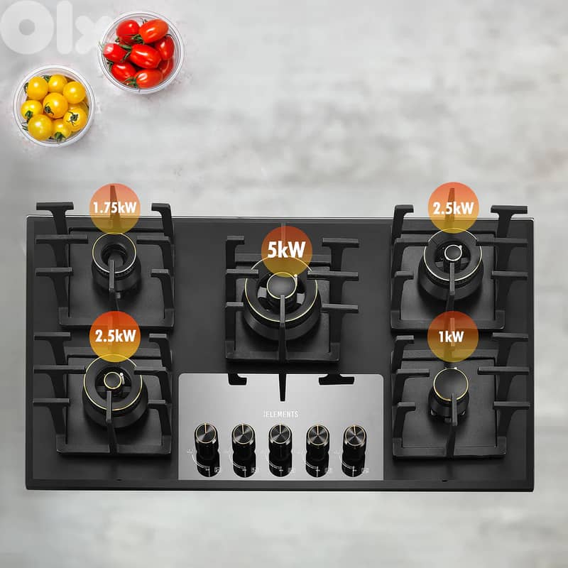 KB ELEMENTS BUILT-IN GAS COOKTOP ( 5 BURNERS ) - ELK132GH5 2