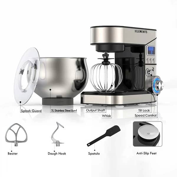 KB ELEMENTS STAINLESS STEEL STAND MIXER 5 Liters - ELK05LM 1