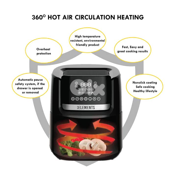 KB ELEMENTS 6.5 LITERS DIGITAL AIR FRYER | ELK65FD1 2