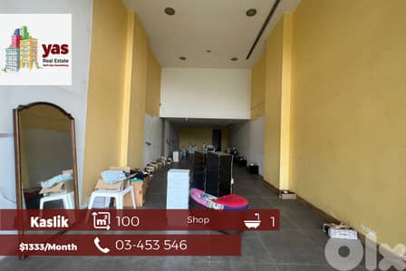 Kaslik 100m2 | Shop | Rent | Prime Location | Accessible | EH |