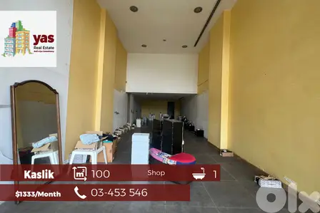 Kaslik 100m2 | Shop | Rent | Prime Location | Accessible | EH |