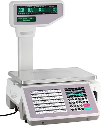 SUPERMARKET BARCODE WEIGHING POS SYSTEM CASH REGISTER SCALE ميزان