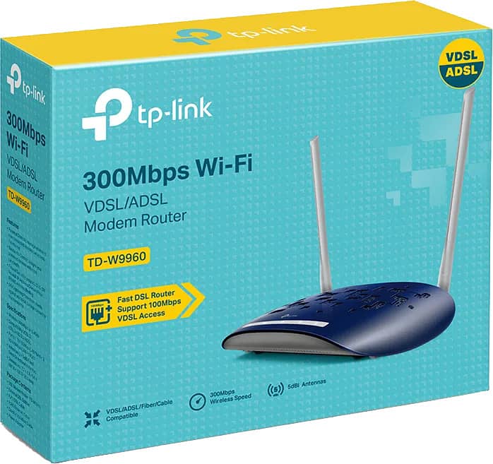 TP-LINK 300MBPS WIRELESS N VDSL/ADSL MODEM ROUTER "W9960A" 0