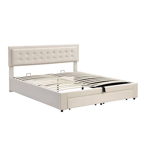 Generic Bed with Drawer, Velvet fabric 4