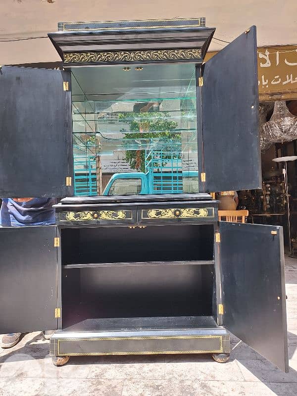 french vintage cupboard bar original with bone inlay 6