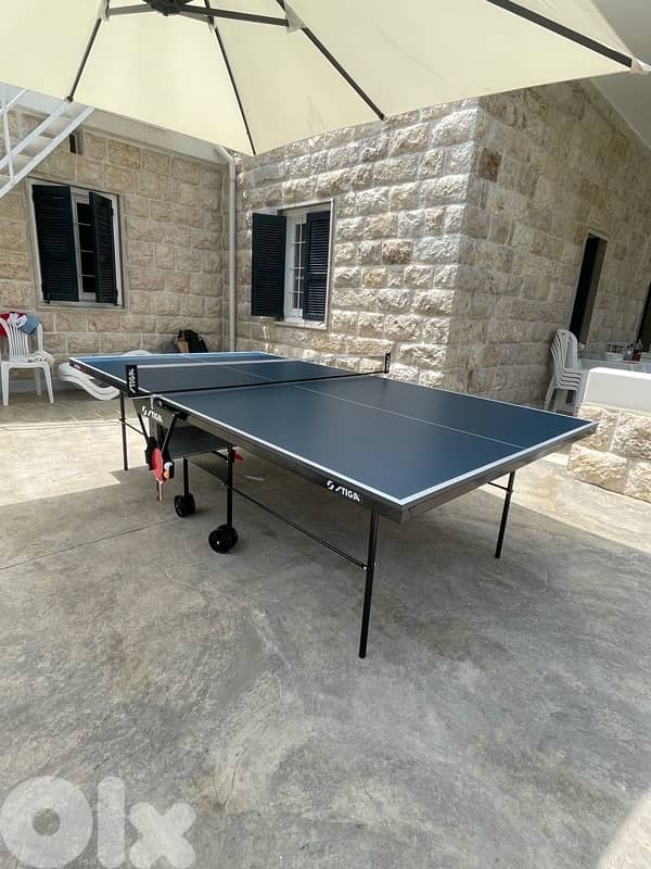 Stiga Action Roller Indoor Table Tennis Ping Pong With Rackets 4