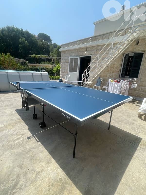 Stiga Action Roller Indoor Table Tennis Ping Pong With Rackets 0