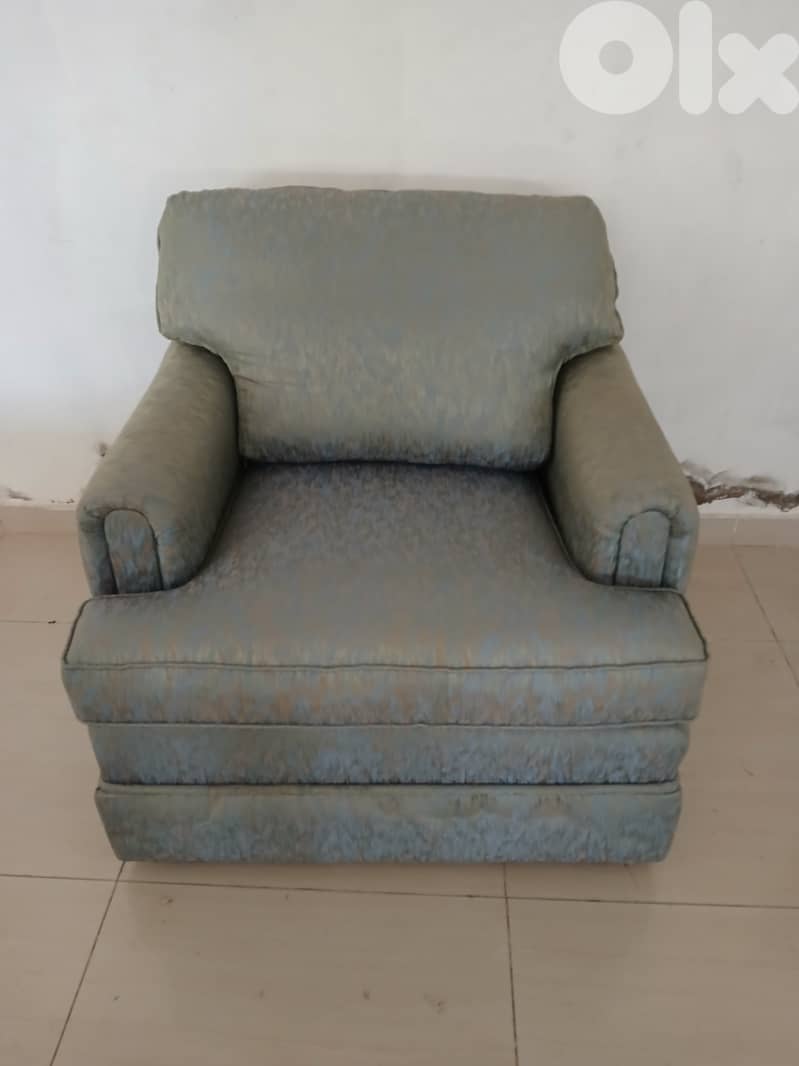 blue single sofa 0
