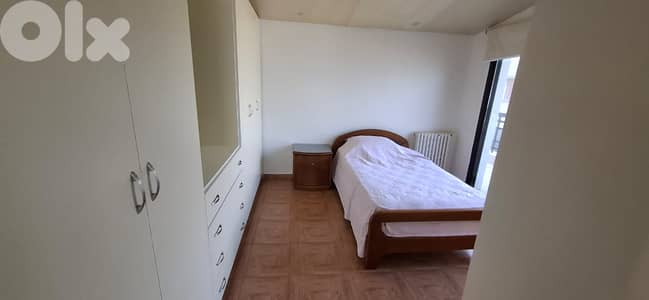 L18887 - Furnished Roof Apartment For Rent in Mtayleb