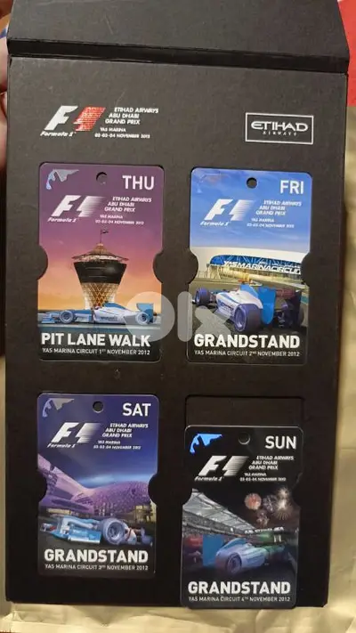 F1 2012 tickets souvenir collection