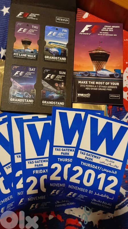 F1 2012 tickets souvenir collection 1
