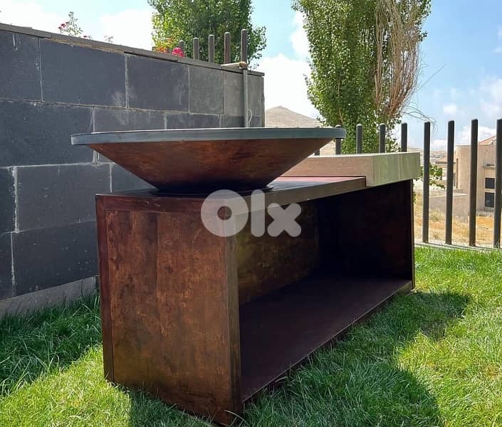 barbecue wood and charcoal grill BBQ 4