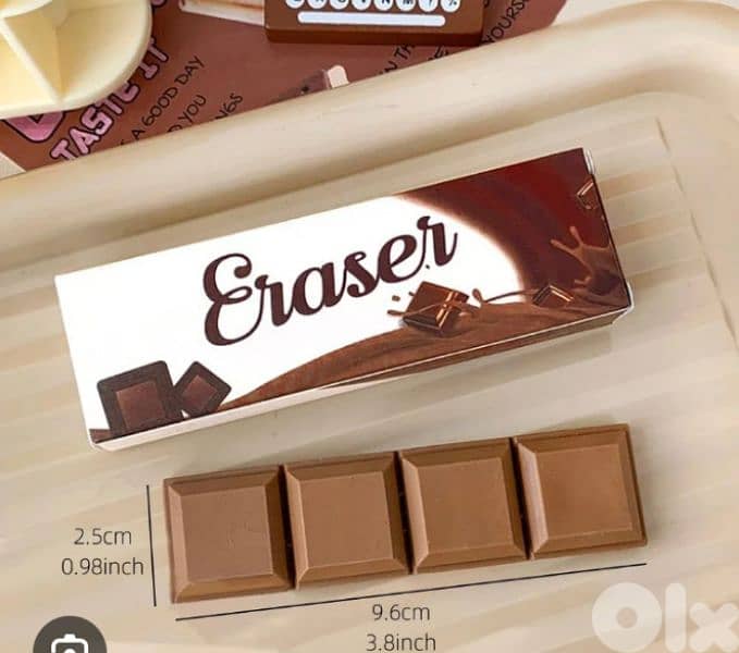 cute chocolate shape eraser 0
