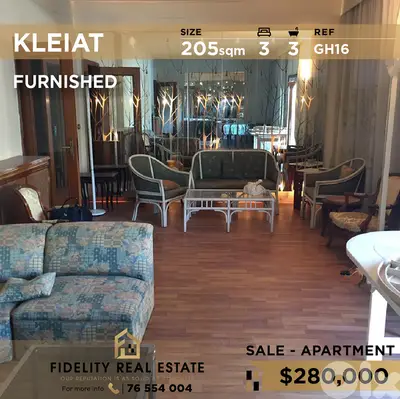 Apartment for sale in Kleiat GH16 شقة مفروشة للبيع في القليعات