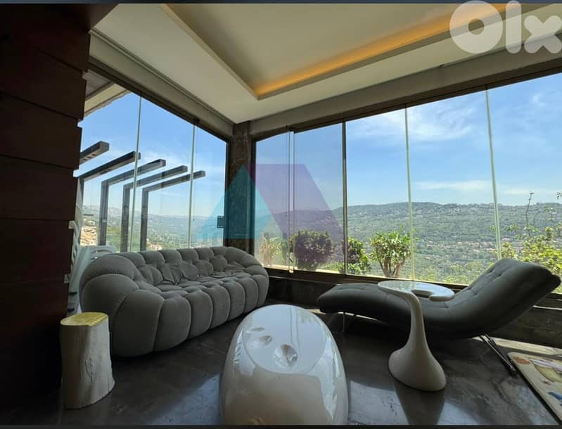 198m2 Furnished Apartment+Mountain View+Garden+ 4 sale in Baabdat 0