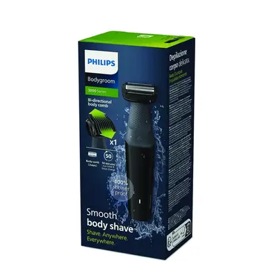 Philips BG3007/01 3000 Series Body Groomer – Rechargeable, Showerproof