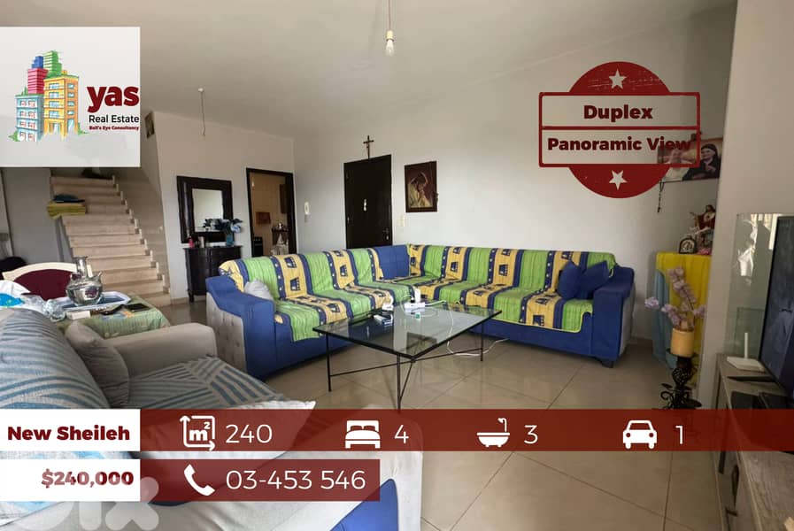 New Sheileh 240m2 | Duplex |  Panoramic View | Luxury | Calm | EL/TO 0