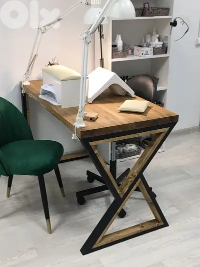 natural wood desk