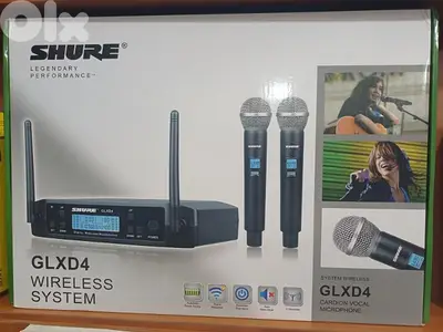 shure glxd4 wireless double mic