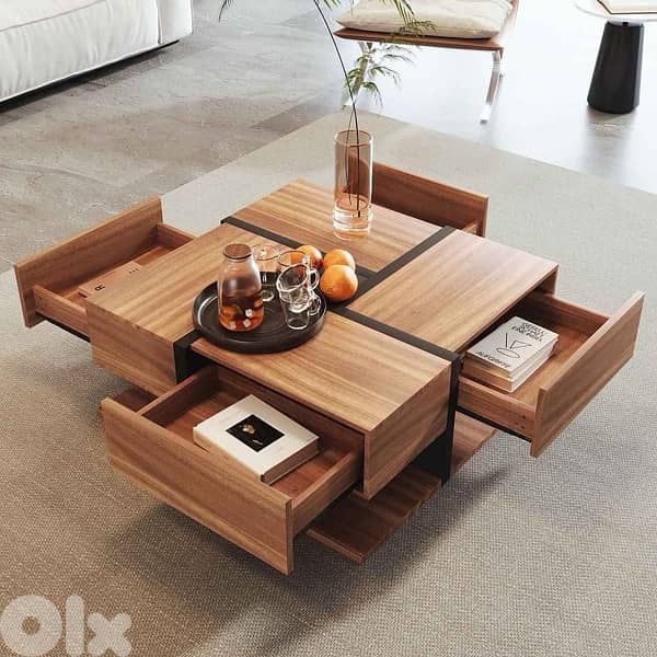 ikea coffee table with 4 drawers 0