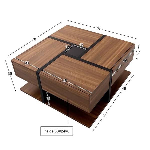 ikea coffee table with 4 drawers 4