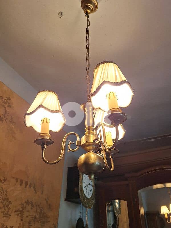 antique flemish brass chandelier 0