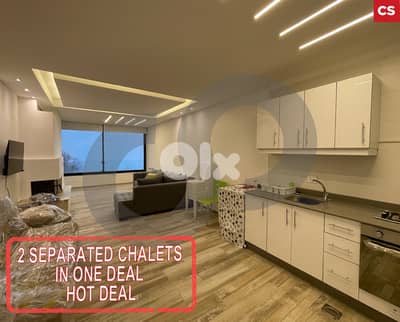 Two separated beautiful chalets are located in Faqra REF#CS107708
