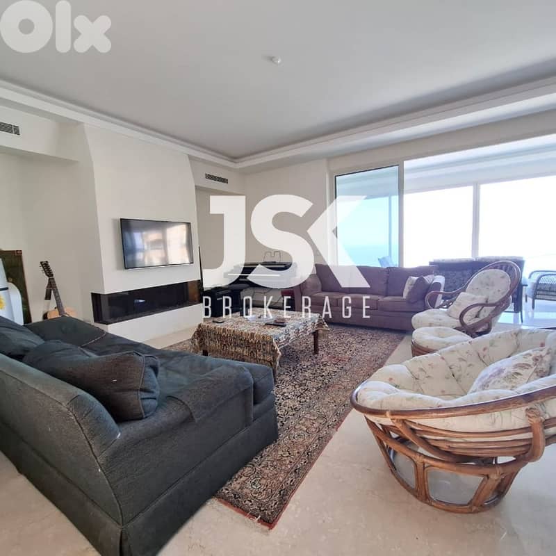 L18905 - Triplex Apartment with Panoramic Sea View For Rent in Harissa 0