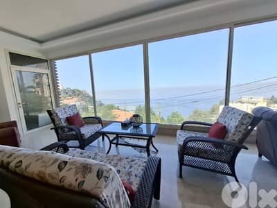 L18905 - Triplex Apartment with Panoramic Sea View For Rent in Harissa