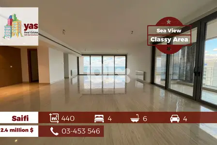 Saifi 440m2 | Luxury | New | Classy Area | Sea View | PA