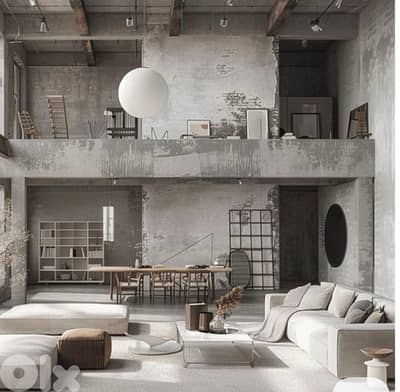 Industrial high ceiling store or gym gallery hub gemmayze