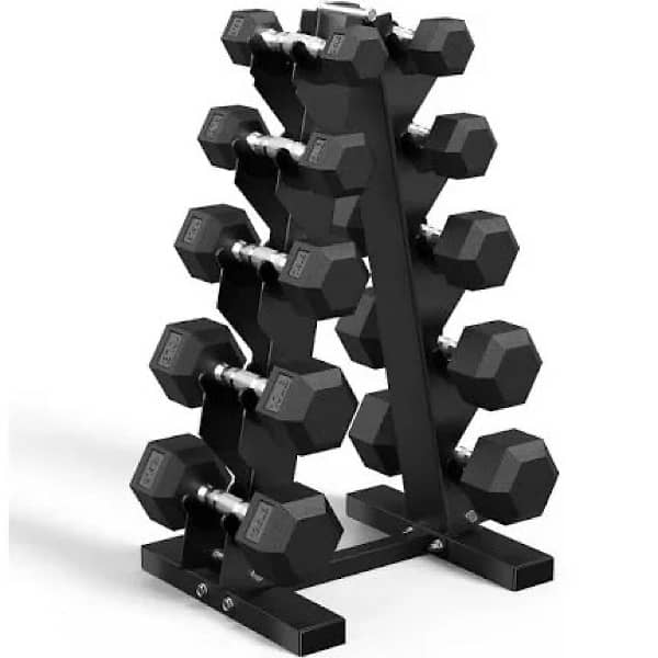 dumbells  set with  rack 0