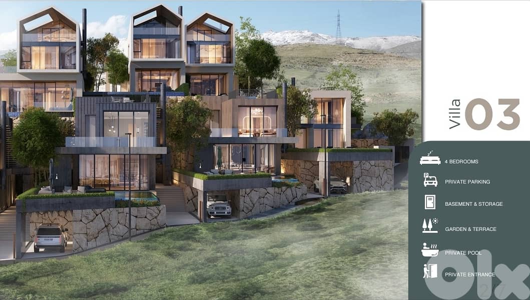 Villa for sale in Faqra/ Under construction/ Garden/ Pool 0