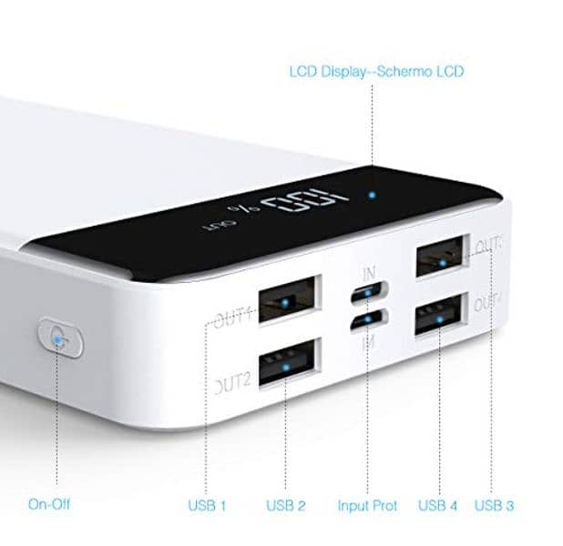 floureon power bank 20000mAh high speed portable charger/ 4$ delivery 1