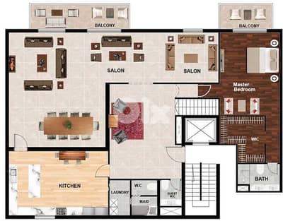 520 SQM Duplex in Yarzeh, Baabda +Sea/ Mountain View + Garden