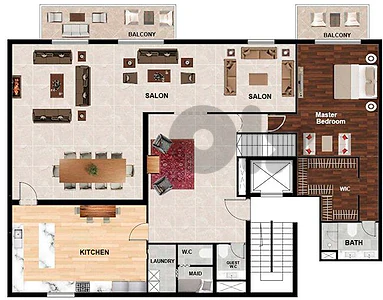 520 SQM Duplex in Yarzeh, Baabda +Sea/ Mountain View + Garden