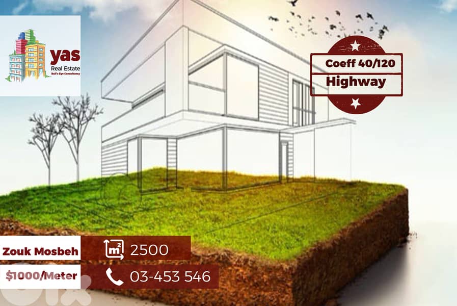 Zouk Mosbeh 2500m2 | Land | Ultra Prime Location | Commercial | WA 0