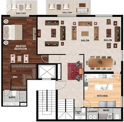 445 SQM Duplex in Yarzeh, Baabda with Sea View and Mountain View