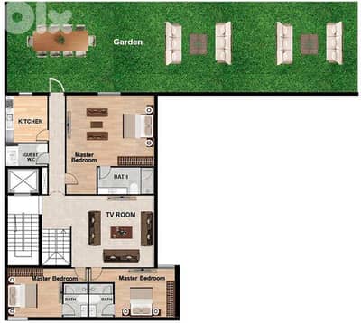 445 SQM Duplex in Yarzeh, Baabda with Sea View and Mountain View