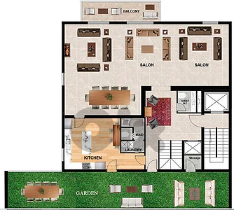 610 SQM Triplex in Yarzeh, Baabda with Sea View and Mountain Vi