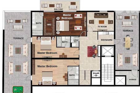 610 SQM Triplex in Yarzeh, Baabda with Sea View and Mountain Vi
