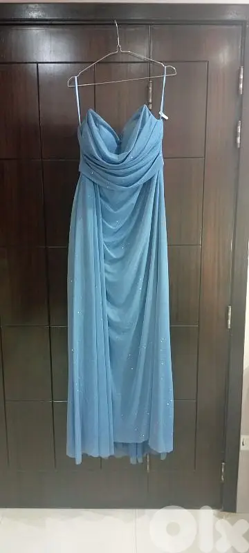 Long sparkly blue dress in a very good style and condition