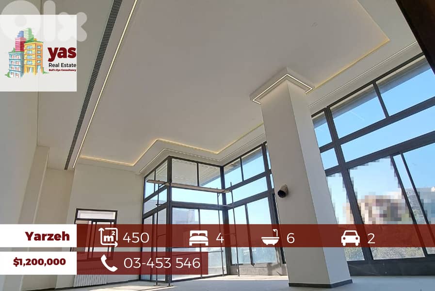 Yarzeh 450m2 | 100m2 Terrace | Triplex | Decorated | Pool | View | PA 0