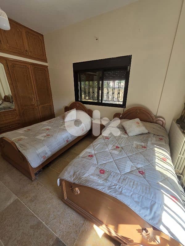 For Sale: 2 Large Solid Wood Beds + 1 Nightstand 0