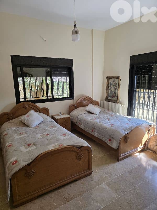 For Sale: 2 Large Solid Wood Beds + 1 Nightstand 2