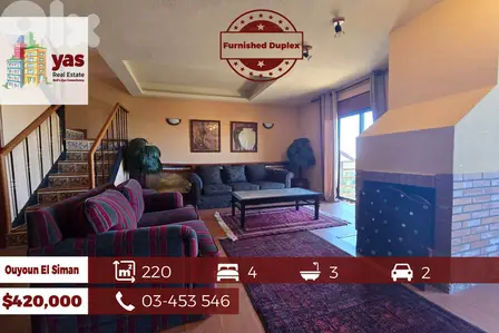 Ouyoun El Siman 220m2 | Duplex | Furnished | Mint Condition | View |DA