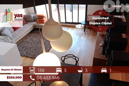 Ouyoun El Siman 138m2 | Furnished Duplex | Chalet | Mountain View | DA