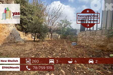 New Sheileh 260m2 | 110m2 Terrace | Rent | Panoramic View | EL/KS