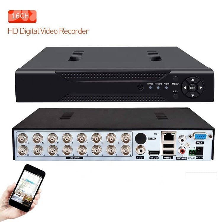 DIGITAL VIDEO RECORDER FOR CCTV CAMERAS 16 CHANNELS - HDMI TCP - 5MP 0